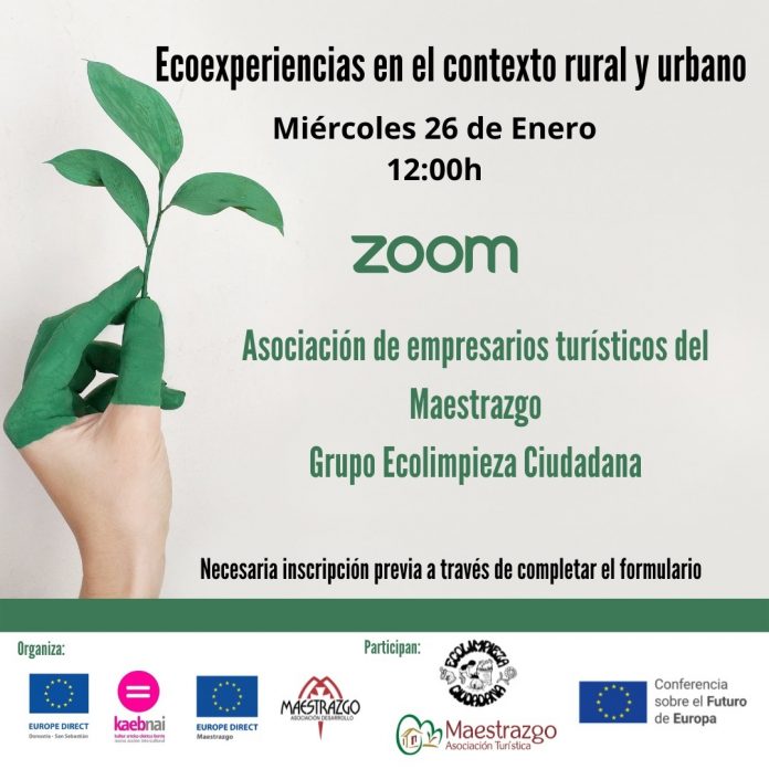 Cartel de “Eco-experiencias en el contexto rural y urbano”