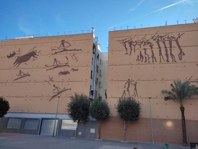 Reproducció de les pintures del barranc de la Gasulla d'Ares a Castelló, foto Museu de la Valltorta