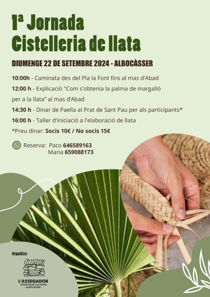 Albocàsser. 1ª Jornada Cistelleria de llata