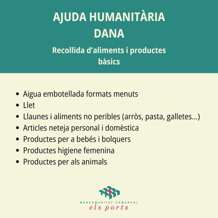 Ajuda de la Mancomunitat Comarcal Els Ports