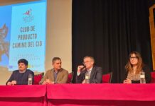 Teruel se erige como la provincia con más miembros del Club de Producto Turístico Camino del Cid Alejandro Colomina, Alberto Luque, Joaquín Juste y Marta Sancho en la reunión de entidades del Club Producto del Camino del Cid