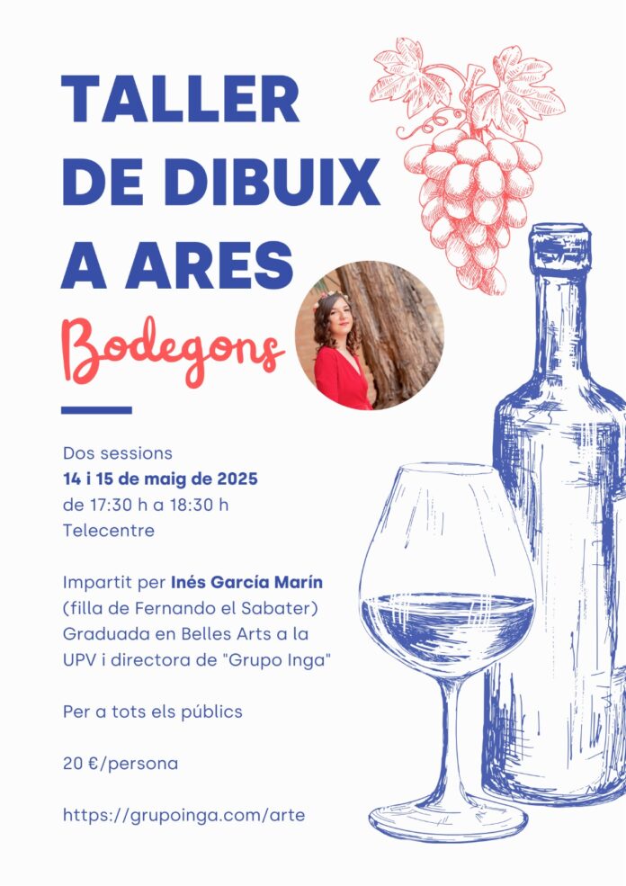 Cartell del taller de dibuix de bodegons a Ares