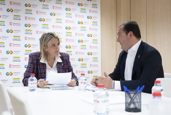 La presidenta de la Diputació, Marta Barrachina, i el vicepresident, Andrés Martínez