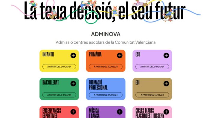 Portal ADMINOVA per a l'admissió dels nous estudiants