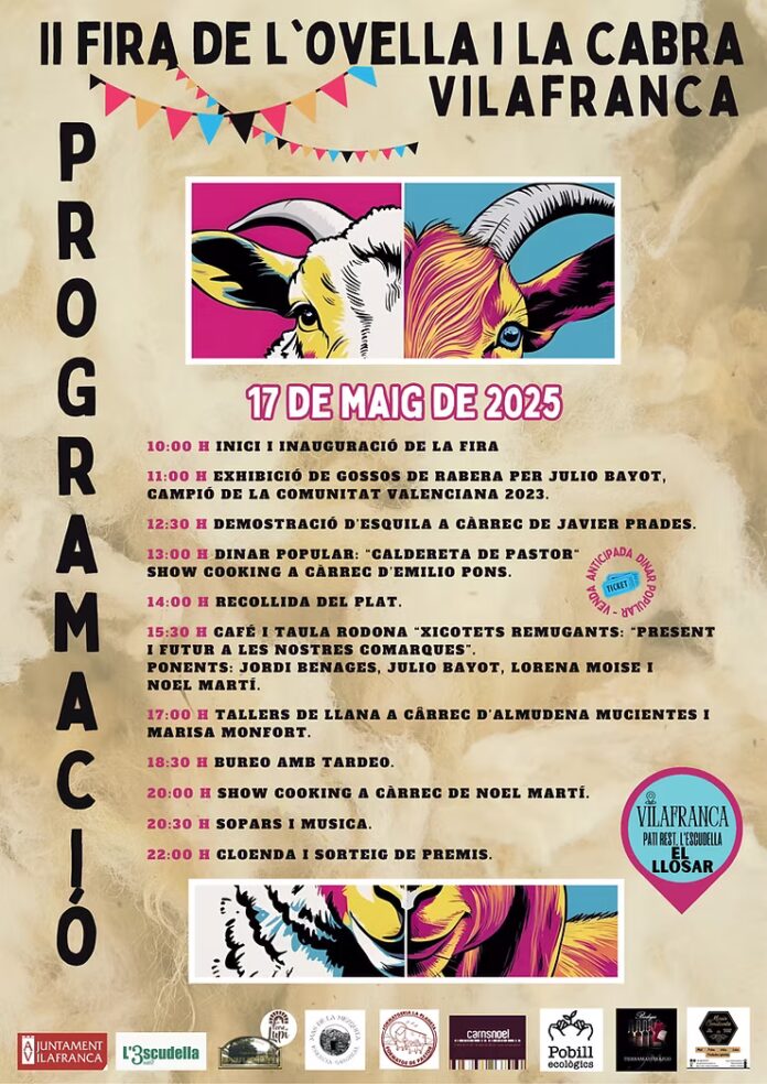 Cartell de la II edició de la Fira de l'Ovella i la Cabra a Vilafranca