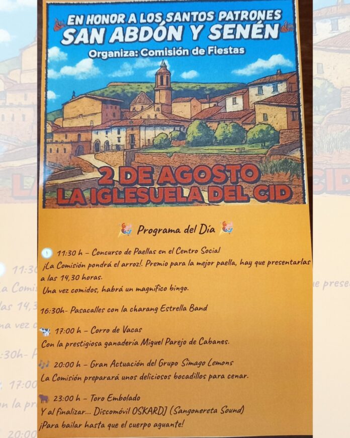 Cartel de la fiesta en honor a los santos patrones Cartel de la fiesta en honor a los santos patrones