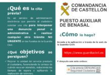 La Guàrdia Civil de Castelló busca agilitzar les gestions amb el sistema cita prèvia Sistema Cita Prèvia
