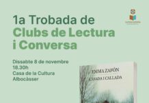 Albocàsser convoca la 1a Trobada de Clubs de Lectura amb la participació de l’autora Emma Zafón