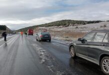 Aragón-Teruel Existe expresa su preocupación por el atasco registrado en la A-222 debido a las nevadas