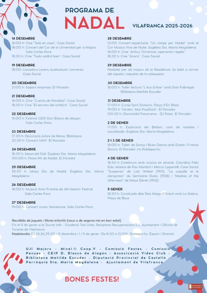 PROGRAMACIÓ NADAL VILAFRANCA 2025