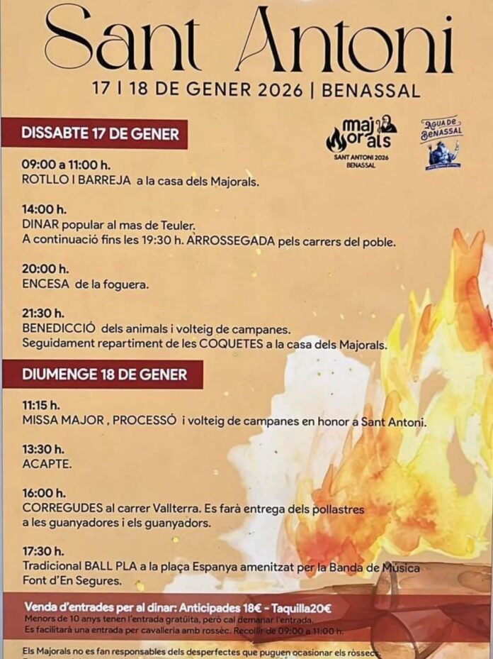 Sant Antoni Benassal 2026