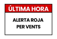 Alerta roja per vents en tota la província de Castelló amb ratxes que poden superar els 140 km/h