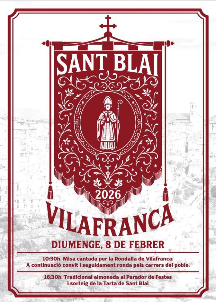 Cartell Sant Blai Vilafranca 2026