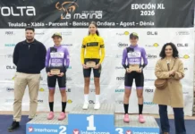 La foto: La vilafranquina Nayara Ibáñez Tena segona cadet a la Volta Ciclista a Ondara