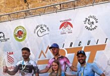 Els bikers vilafranquins David Sirvent Alcón i Jaume Ripollés Monfort primer i tercer a Olocau del Rei