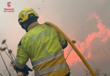 Així han treballat els bombers en l’extinció del foc de Forcall