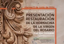 La Comarca del Maestrazgo presenta en Castellote la restauración de la hornacina de la Virgen del Rosario